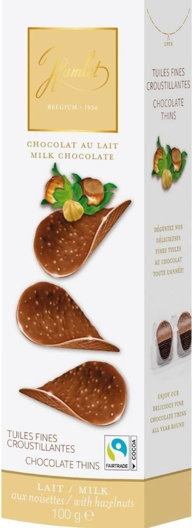 Hamlet - Hazelnut Chocolate Thins (12 X 100g)