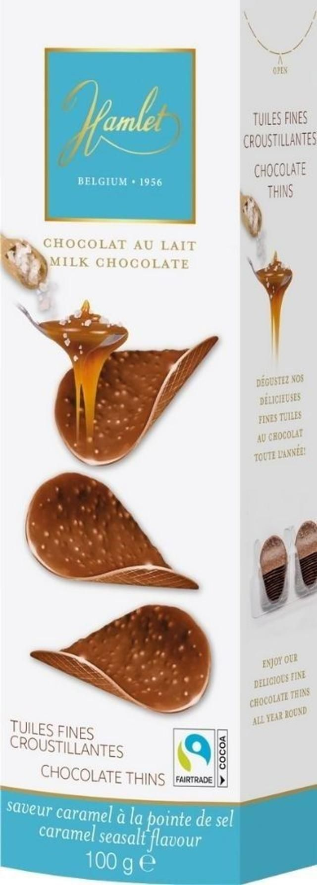 Hamlet Chocolate Thins Caramel-seasalt 100 G