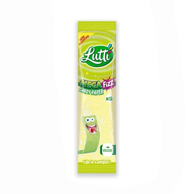 Lutti Mega Candy Paper Fizz Citron Pomme 15g