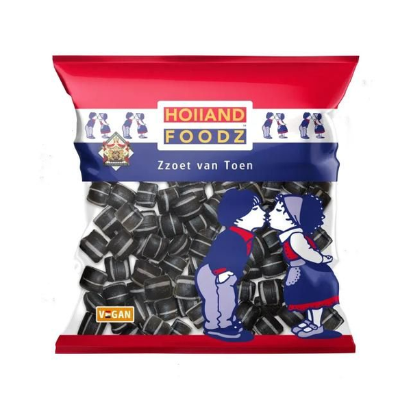 Holland Foodz Oosterhoutse Dropkussentjes Liquorice 500 Gr
