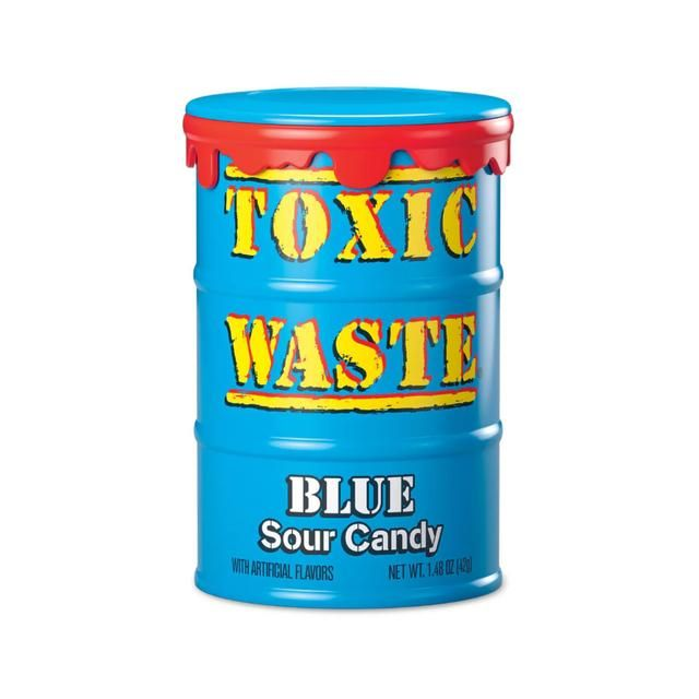 Toxic W Waste Sour Candy Drum Blue 42gr